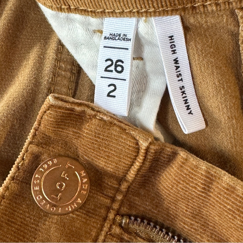 LOFT Corduroy High-Waist Skinny Pants (26/2) - Picture 6 of 15